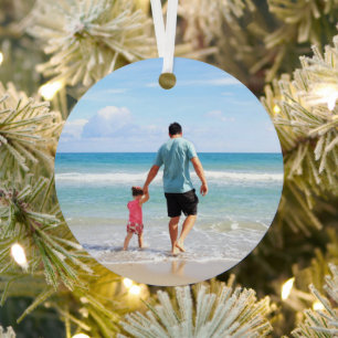 Add Your Own Photo or Text Metal Tree Decoration