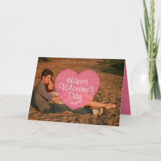 Add Your Own Photo Pink Valentine's Day Photo Card