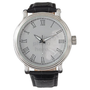 Add your own photo Roman numeral face watch
