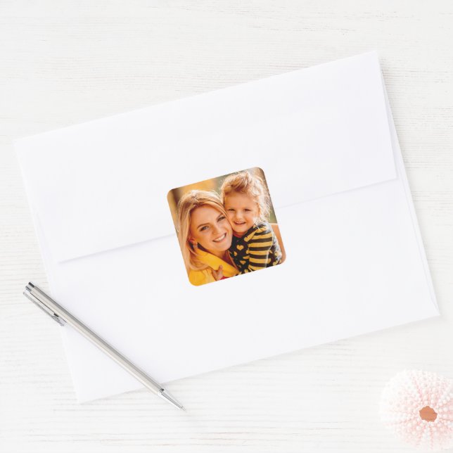 Add Your Own Photo Square Sticker (Envelope)