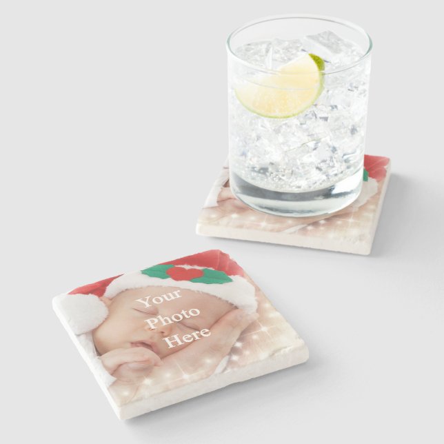 Add your own photo stone coaster (Side)