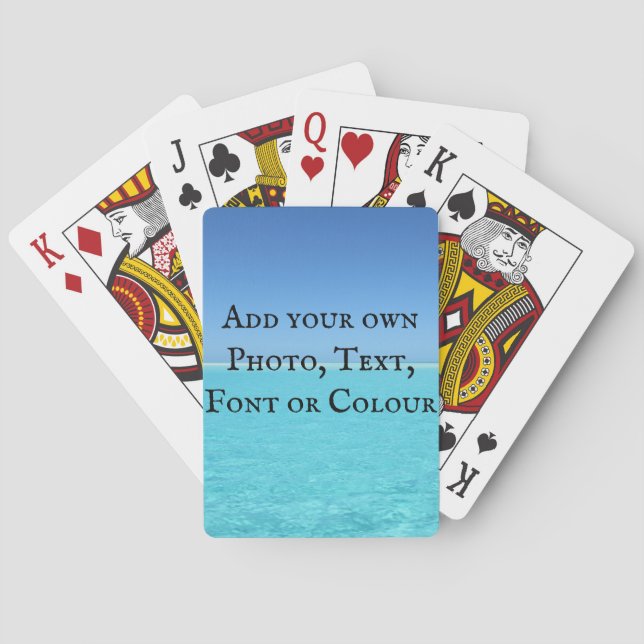 Add your own Photo, Text, Font or Colour Playing Cards (Back)