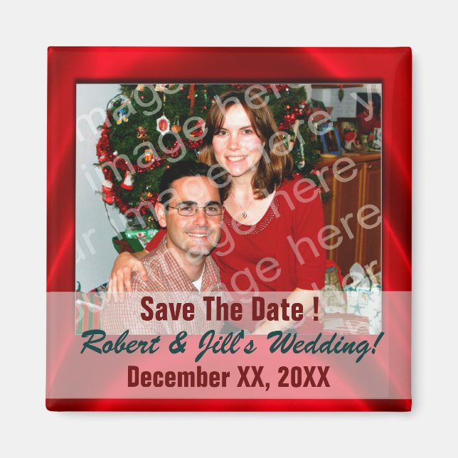 Add Your Own Photo To Save The Date Magnets (Front)