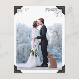 Add Your Own Photo   Vintage Photo With Corners Postcard