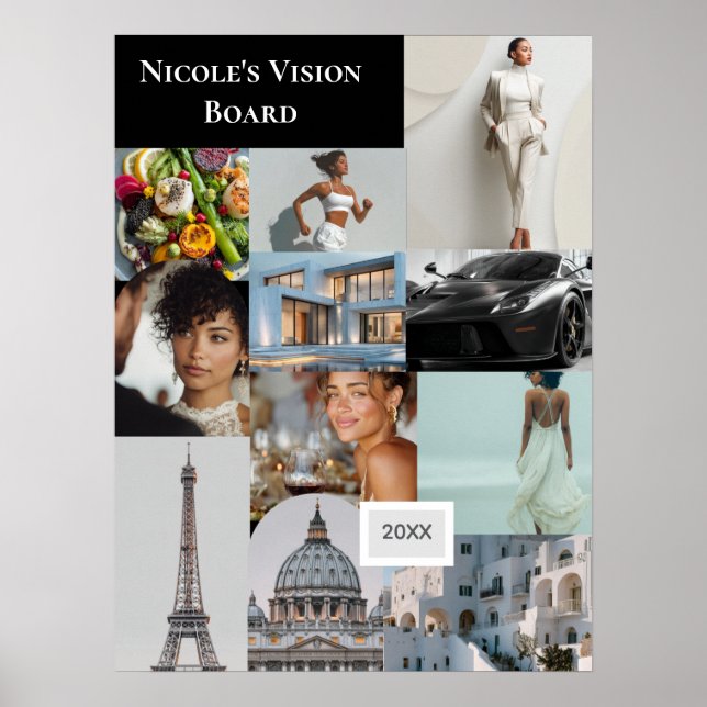 Add Your Own Photo Vision Board Custom Poster (Front)