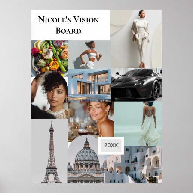Add Your Own Photo Vision Board Custom Poster (Front)