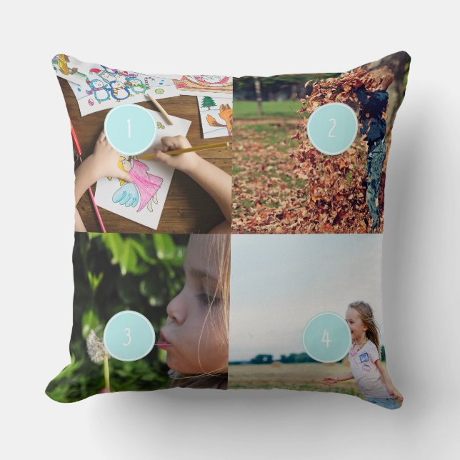 Add Your Own Photos Customisable 4 images Cushion (Front)