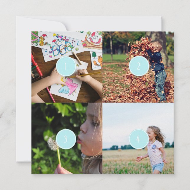 Add Your Own Photos Customisable 4 images Postcard (Front)