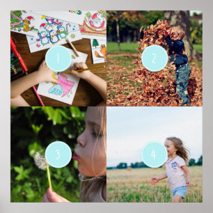 Add Your Own Photos Customisable 4 images Poster