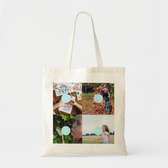 Add Your Own Photos Customisable 4 images Tote Bag (Front)