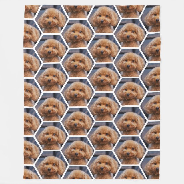 Add Your Own Photos Hexagon Collage Custom Blanket (Front)