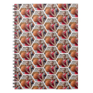 Add Your Own Photos Hexagon Collage Custom Notebook