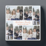 Add Your Own Photos Plaque<br><div class="desc">Add your own family photo template with six photo positions. Photos sit atop a white background. Handwritten font for the family name. Plenty of room for long names. Edit the holiday season and year too. To personalise this plaque click on "personalise this template" then edit the fields provided. The template...</div>