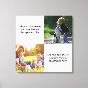 Add your own photos, text and  background throw pi canvas print