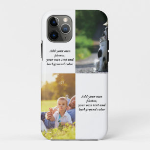 Add your own photos, text and background throw pi iPhone 11 pro case