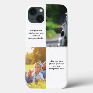 Add your own photos, text and  background throw pi iPhone 13 case