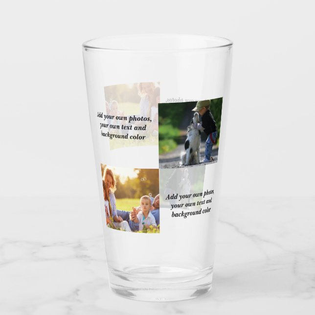Add your own photos, text and  background throw pi glass (Front)