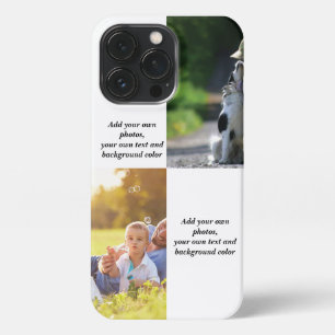 Add your own photos, text and  background throw pi iPhone 13 pro case