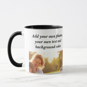 Add your own photos, text and  background throw pi mug