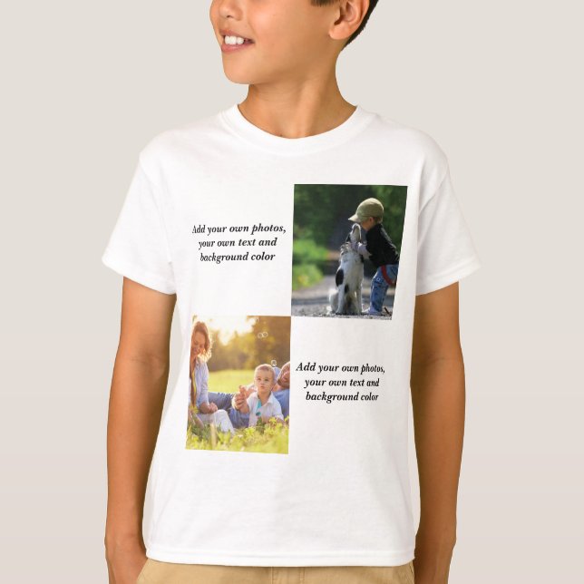 Add your own photos, text and  background throw pi T-Shirt (Front)