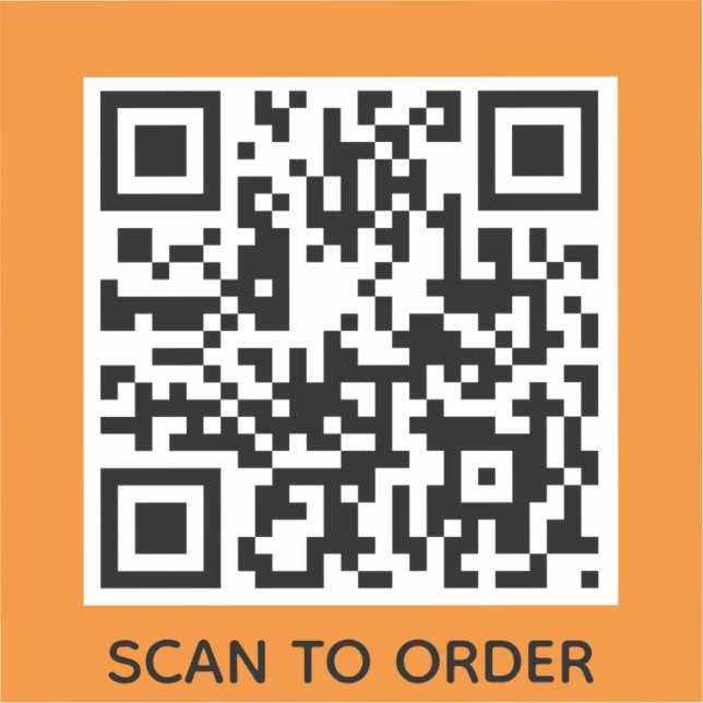 Add your own QR Code Scan to order Minimal Simple (Front)