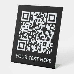 Add your own QR Code text Scan menu link Pedestal  Pedestal Sign