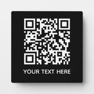 Add your own QR Code text Scan menu link   Plaque