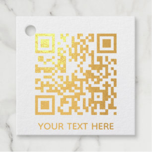 Add your own QR Code text Scan Minimal Simple Favour Tags
