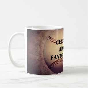 add your own quote custom mug baseball design