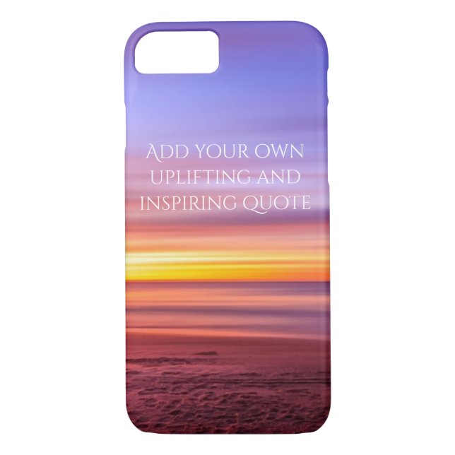 Add Your Own Quote Inspiring Beach Image Case-Mate iPhone Case (Back)
