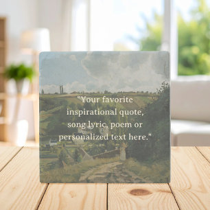 Add Your Own Quote Vintage Cottagecore Stone Coaster