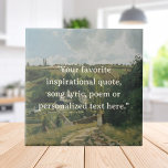 Add Your Own Quote Vintage Cottagecore Tile<br><div class="desc">Create your own quote decorative tile in a cottagecore aesthetic style. Simply add your favourite inspirational quote, poem or custom text over a vintage landscape painting.</div>