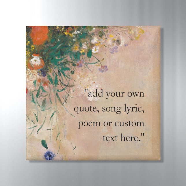 Add Your own Quote Vintage Floral Magnet (Creator Uploaded)