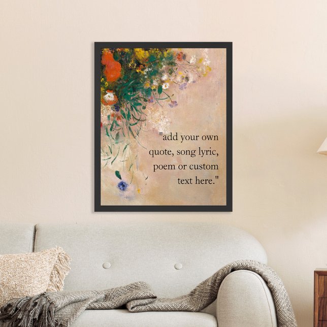 Add Your own Quote Vintage Floral Poster (Creator Uploaded)