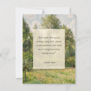 Add Your Own Quote Vintage Landscape Painting Postcard