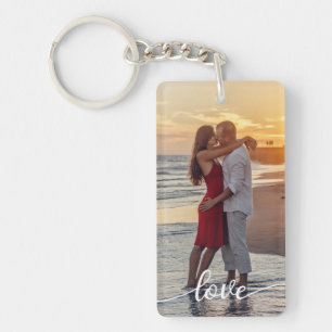 Add Your Own Romantic Love Photo Key Ring