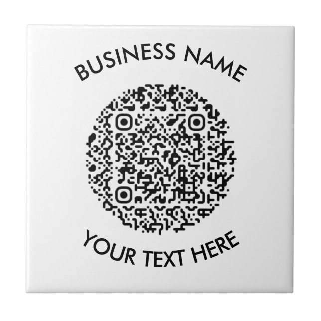Add your own round QR Code Scan Minimal Simple Tile (Front)