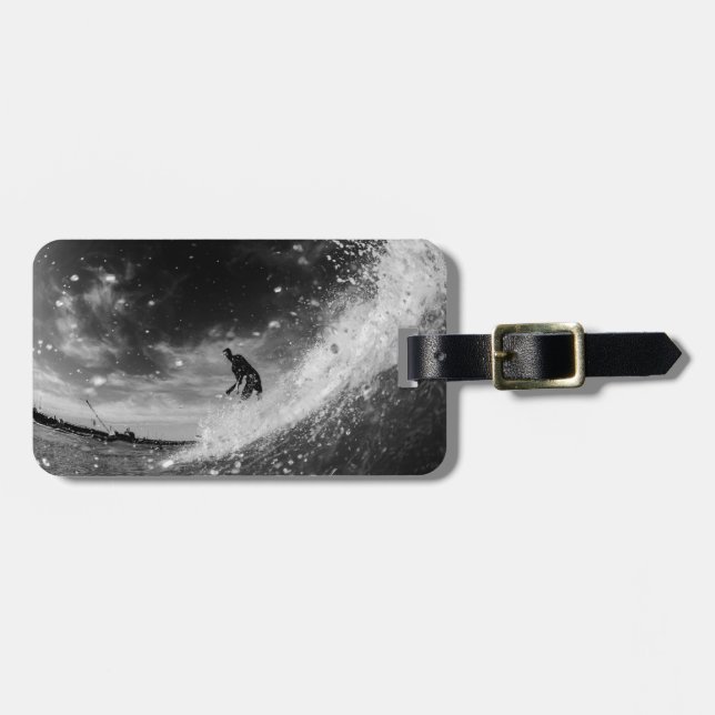 Add Your Own Surf Photo Travel Luggage Tag (Front Horizontal)