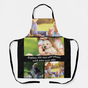 Add your own text and photos apron
