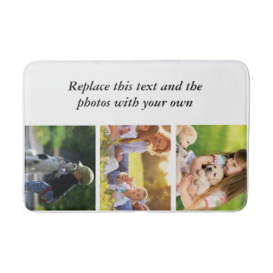 Add your own text and pics  bath mat