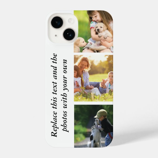 Add your own text and pics  iPhone case (Back)