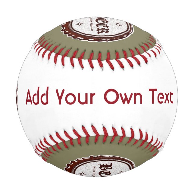 Add Your Own Text Baseball (Front)
