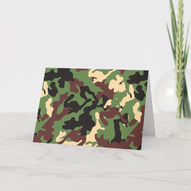 ADD YOUR OWN TEXT Camo Print Card (Front)