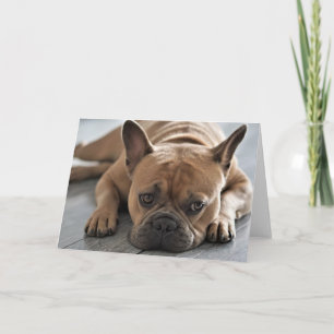 ADD YOUR OWN TEXT Cute Frenchie Card