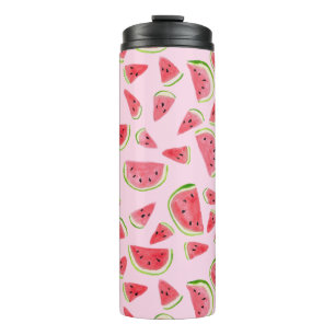 Add your own text! Cute Watermelon Watercolor Thermal Tumbler