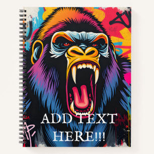 ADD YOUR OWN TEXT Gorilla Notebook