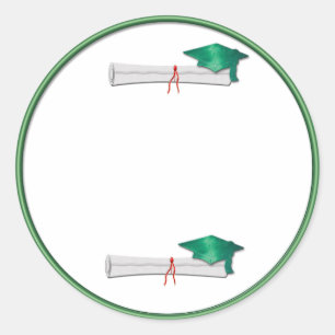 Add Your Own Text Green Graduation Sticker