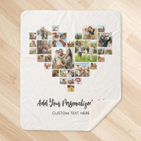 Add Your Own Text Heart Shaped Photo Collage