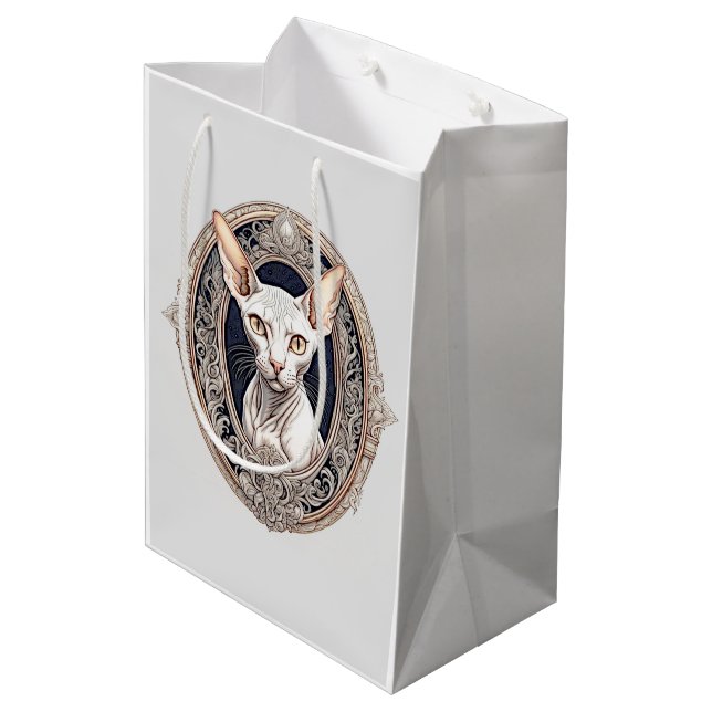 Add Your Own Text Medium Gift Bag (Back Angled)