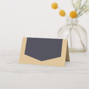 Add Your Own Text Modern Sandy and Dark Place Card